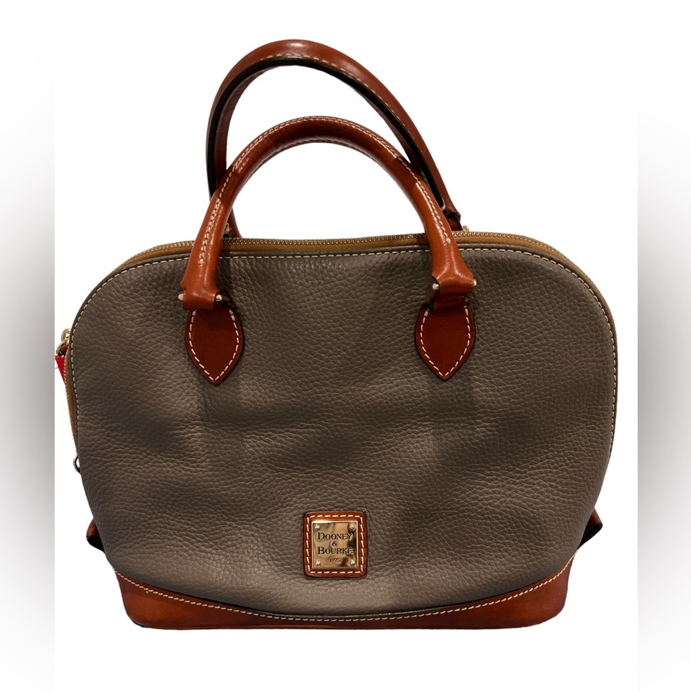 Dooney & Bourke Zip Zip Pebble Grain Satchel Pre-Owned Free Shipping